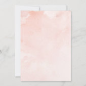 Moderne Blush Navy Bloral Frame Wedding Einladung (Rückseite)