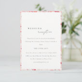 Moderne Blush Paisley Typografie Hochzeitsempfang Begleitkarte (Stehend Vorderseite)