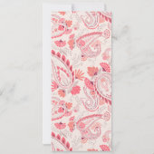 Moderne Blush Paisley Typografie jedes Alter Gebur Einladung (Rückseite)