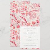 Moderne Blush Paisley Typografie jedes Alter Gebur Einladung (Vorne/Hinten)