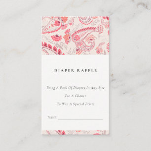 Moderne Blush-Paisley-Windeltafel Baby Shower Begleitkarte