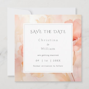 Moderne Blush Peach Blume Hochzeit speichern das D