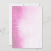 *~* Moderne Blush Pink Abstrakte Wasserfarbenhochz Einladung (Rückseite)