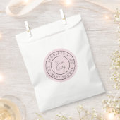 Moderne Blush Pink Baby Girl Dusche Geschenktütchen (Ausgeschnitten)