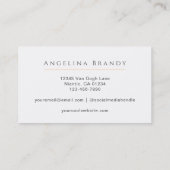 Moderne blush-pink-bläserne Blütenkarte Visitenkarte (Rückseite)