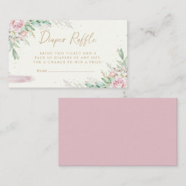 Moderne Blush Pink Blumenspülung Windelspulendusch Begleitkarte