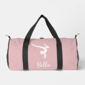 Moderne Blush Pink Gymnastik Dance Fitness Duffle Bag (Vorderseite)