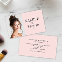 Moderne Blush-Pink-Schwarze Schrift Foto-Make-up