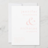 Moderne Blush Pink Typografie Foto Hochzeit Save The Date (Vorderseite)