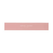 Moderne Blush Pink Wedding Einladung Bauchband Einladungsbanderole (Flach)