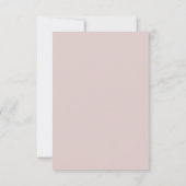 Moderne Blush rosa einfache Hochzeit zeitgenössisc RSVP Karte (Rückseite)