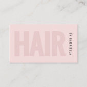Moderne Blush-Rosa-Friseur-QR-Code Visitenkarte (Vorderseite)