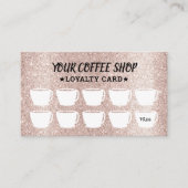 Moderne Blush Rose Gold Coffee Cups Kaffee Treuekarte (Vorderseite)