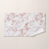 Moderne Blush Rose Gold Glitzer Foil White Marmor Badhandtuch Set (Handtuch)