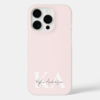 Moderne Blush-Rose Personalisiert Monogramm Name -