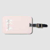 Moderne Blush-Rose Personalisiert Monogramm Name - Gepäckanhänger (Vorderseite (Horizontal))