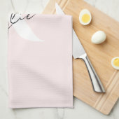 Moderne Blush-Rose Personalisiert Monogramm Name - Geschirrtuch (Viertel Falte)