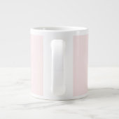 Moderne Blush-Rose Personalisiert Monogramm Name - Jumbo-Tasse (Rückseite)