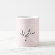 Moderne Blush-Rose Personalisiert Monogramm Name -