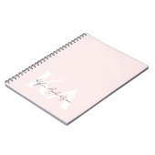 Moderne Blush-Rose Personalisiert Monogramm Name - Notizblock (Linke Seite)