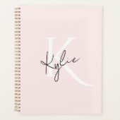 Moderne Blush-Rose Personalisiert Monogramm Name - Planer (Vorderseite)