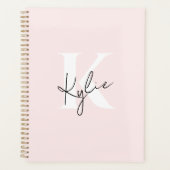 Moderne Blush-Rose Personalisiert Monogramm Name - Planer (Vorderseite)