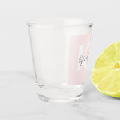 Moderne Blush-Rose Personalisiert Monogramm Name - Schnapsglas (Links)