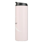 Moderne Blush-Rose Personalisiert Monogramm Name - Thermosbecher (Nach rechts gedreht)
