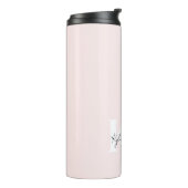 Moderne Blush-Rose Personalisiert Monogramm Name - Thermosbecher (Nach links gedreht)