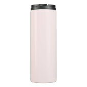 Moderne Blush-Rose Personalisiert Monogramm Name - Thermosbecher (Rückseite)