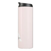 Moderne Blush-Rose Personalisiert Monogramm Name - Thermosbecher (Nach rechts gedreht)