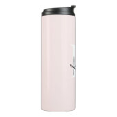 Moderne Blush-Rose Personalisiert Monogramm Name - Thermosbecher (Nach links gedreht)