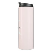 Moderne Blush-Rose Personalisiert Monogramm Name - Thermosbecher (Nach rechts gedreht)