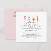 Moderne Blush Sten Celebration Einladung (Vorne/Hinten)