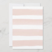 Moderne Blush Stripes Einladung (Rückseite)