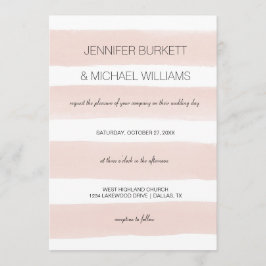 Moderne Blush Stripes Einladung