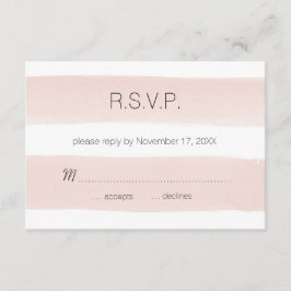 Moderne Blush Stripes UAWG RSVP Karte