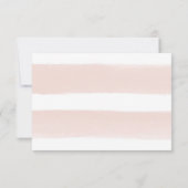 Moderne Blush Stripes UAWG RSVP Karte (Rückseite)