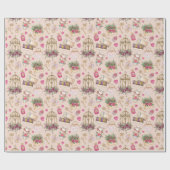 Moderne Blush-Teeparty Geschenkpapier (Flach)