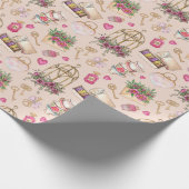 Moderne Blush-Teeparty Geschenkpapier (Ecke)