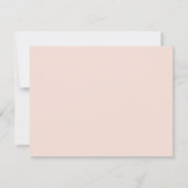 Moderne Blush- und Black Script-Hochzeit Save The Date (Rückseite)
