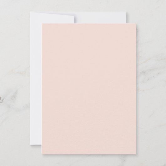 Moderne Blush- und Black Script-Hochzeitsgast Dankeskarte (Rückseite)