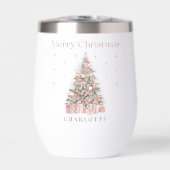 Moderne Blush-Weihnachtsbaum – Personalisierter Fe (Vorderseite)