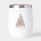 Moderne Blush-Weihnachtsbaum – Personalisierter Fe (Rückseite)