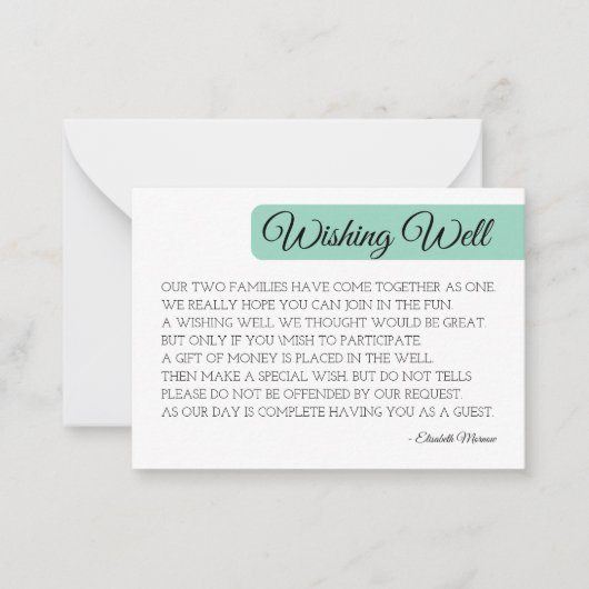 Moderne Blush-Well-Card-Vorlage - Minimal Mitteilungskarte (Vorderseite)