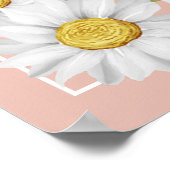 Moderne Blush & White Daisies Hochzeit Willkommen Poster (Ecke)