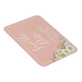 Moderne Blush & White Daisies Save the Date Magnet (Rechte Seite)