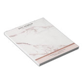 MODERNE BLUSPINK ROSE GOLD MARBLE TEXTURE NOTIZBLOCK (angewinkelt)