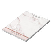 MODERNE BLUSPINK ROSE GOLD MARBLE TEXTURE NOTIZBLOCK (Rotiert)