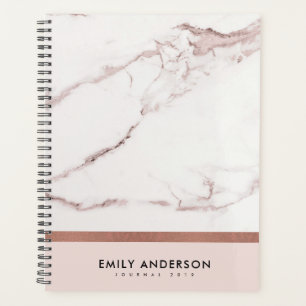 MODERNE BLUSPINK ROSE GOLD MARBLE TEXTURE PLANER